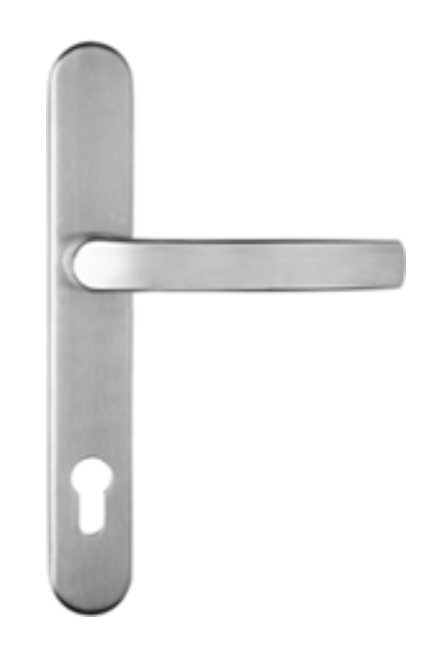 Solid stainless steel lever handle with long back plate