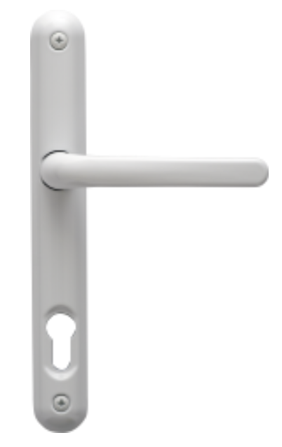 White aluminium lever handle